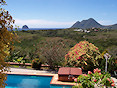 Une vue de la terrasse de l'tage